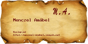 Menczel Amábel névjegykártya